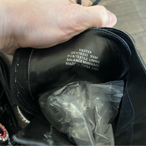 Betsey Johnson Dexter Black Patent Fashion Combat Boot 9.5 - Picture 14 of 15